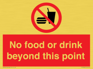 No food or drink beyond this point